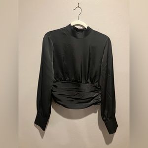 House of Harlow, 1960 Black blouse long sleeve | Size: M (new tags attached)